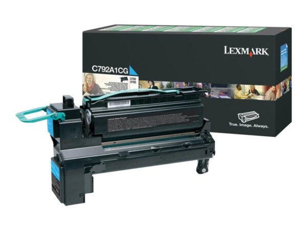 Lexmark LEXC792A1CG Cyan Original Toner Cartridge LCCP, LRP