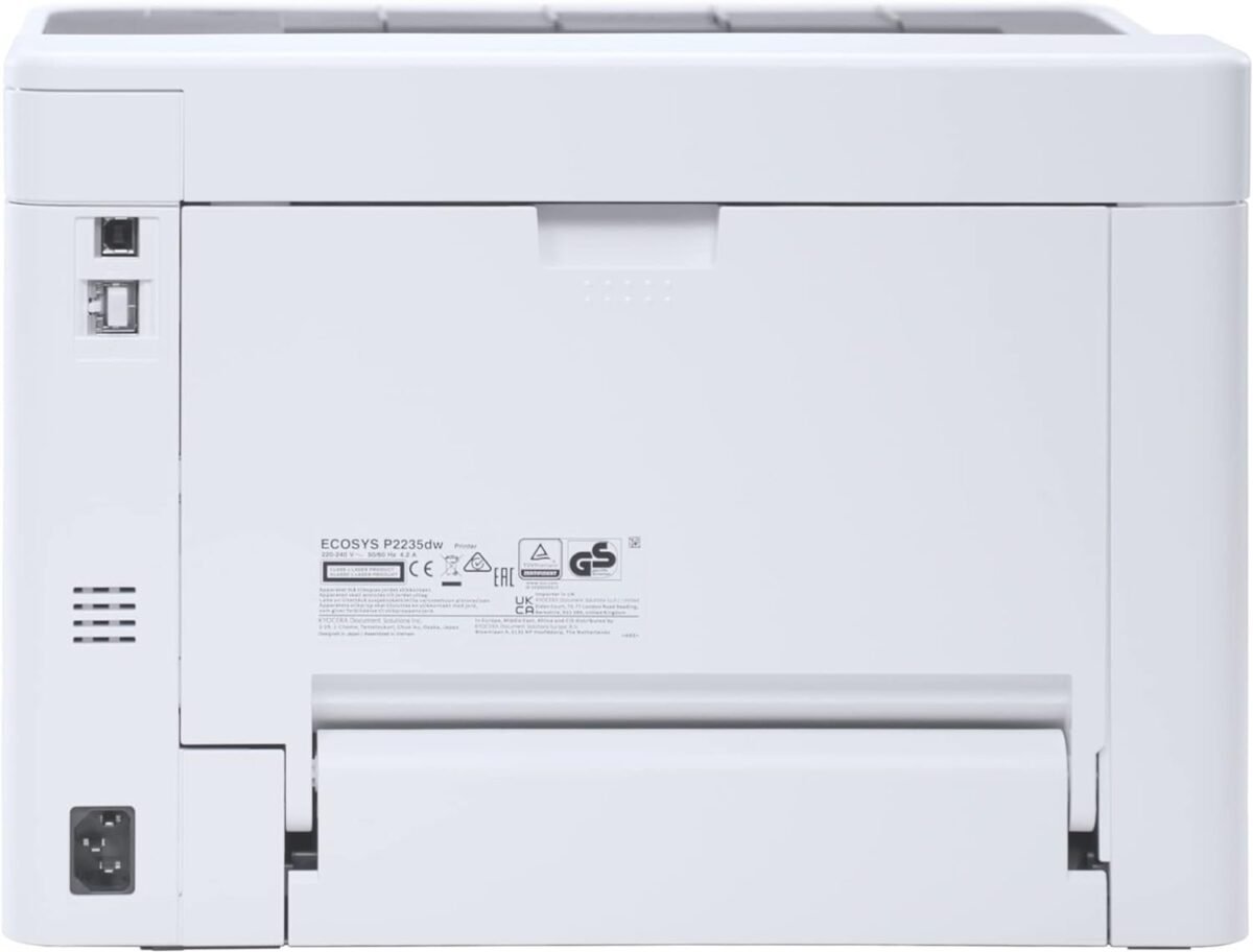 Kyocera ECOSYS P2235dw Monochrome Network Laser Printer, Gigabit Ethernet, Wireless & Wi-Fi Direct (1102RW2US0) - Image 4