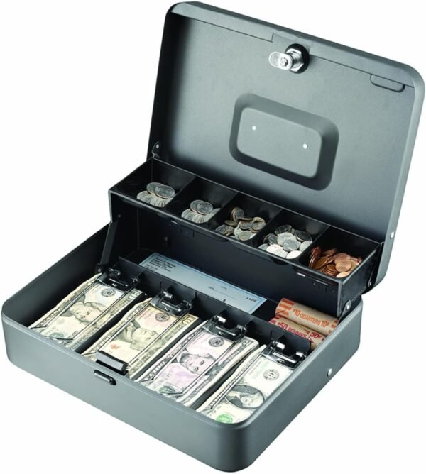 MMF Industries 2216194G2 STEELMASTER Tiered Tray Cash Box