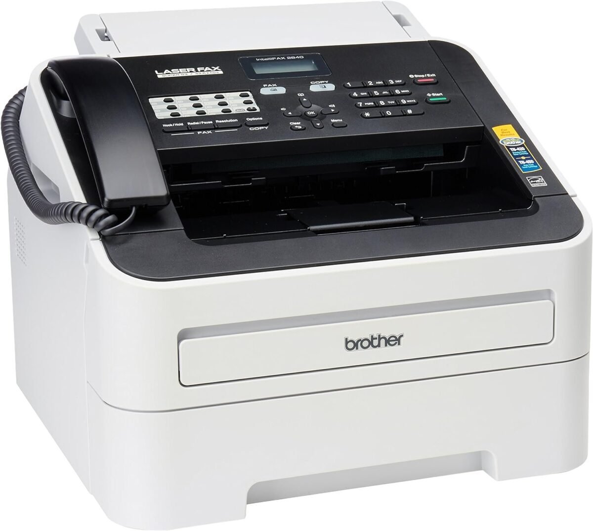 Brother IntelliFAX 2840 Monochrome Laser Fax Machine (FAX-2840) - Image 2