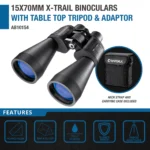 BARSKA (AB10154) 15x70mm X-Trail Binoculars with Table Top Tripod & Adaptor - Image 3