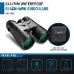 BARSKA (AB11852) 8x42mm Blackhawk Waterproof Binoculars - Image 4