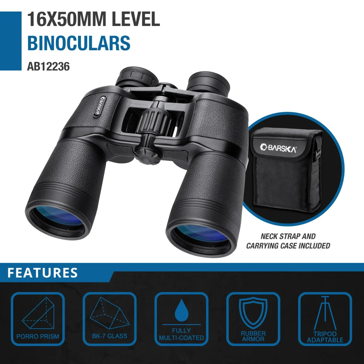 BARSKA (AB12236) 16x50mm Level Binoculars - Image 5