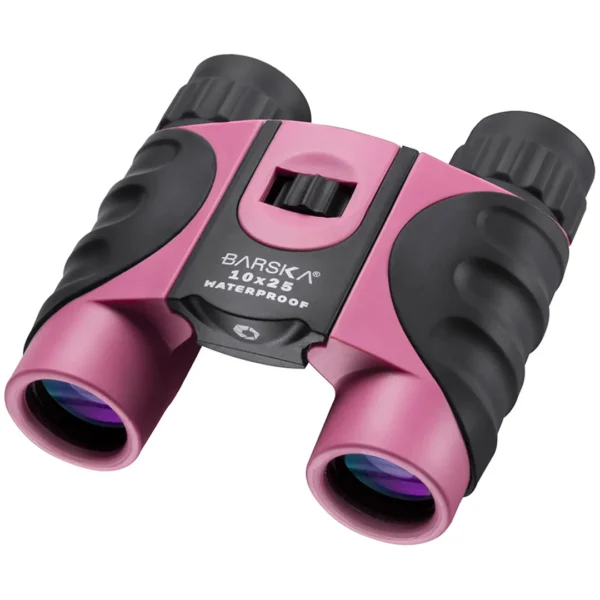BARSKA (AB12418) 10x25mm Blueline Colorado Compact Waterproof Binoculars, Pink