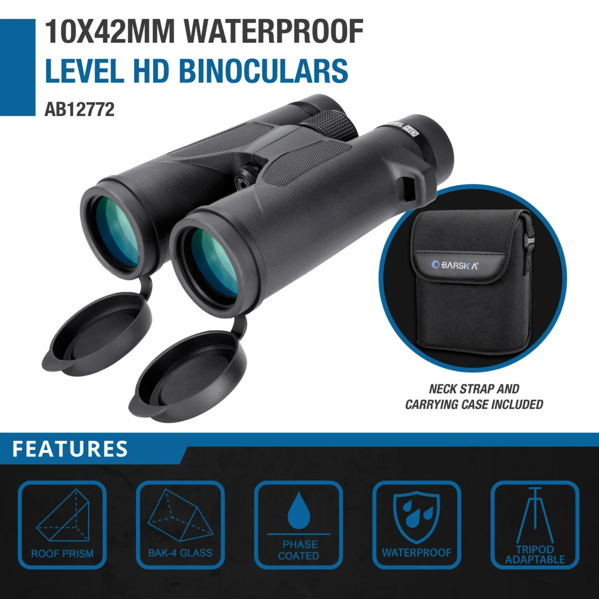 BARSKA (AB12772) 10x42mm Level HD Waterproof Binoculars - Image 3