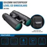 BARSKA (AB12802) 8x42mm Level ED Waterproof Open Bridge Binoculars - Image 5