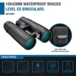 BARSKA (AB12804) 10x42mm Level ED Waterproof Open Bridge Binoculars - Image 5