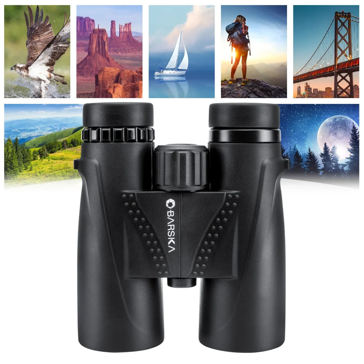 BARSKA (AB13434) 10x42mm Blackhawk Waterproof Binoculars - Image 7