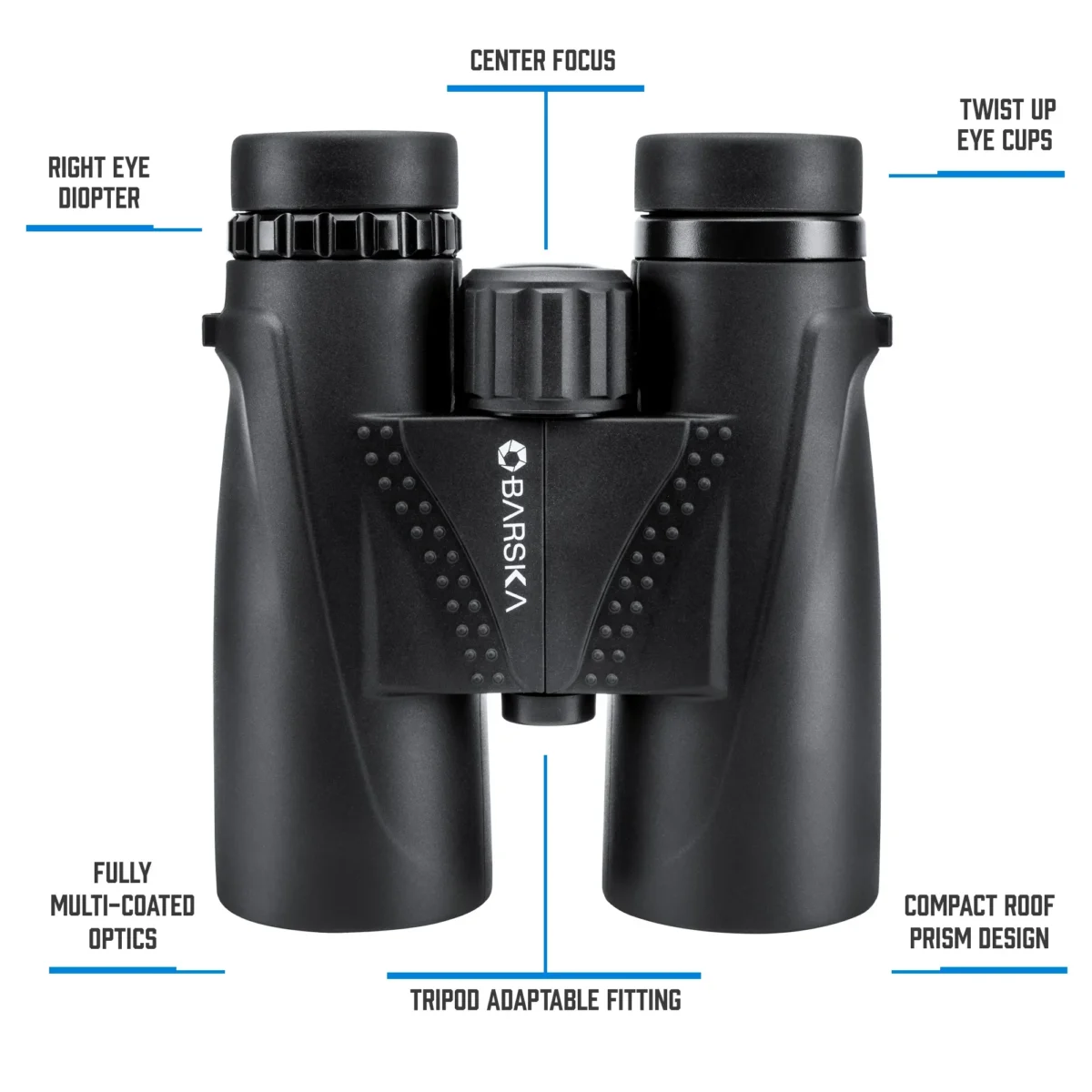 BARSKA (AB13434) 10x42mm Blackhawk Waterproof Binoculars - Image 5