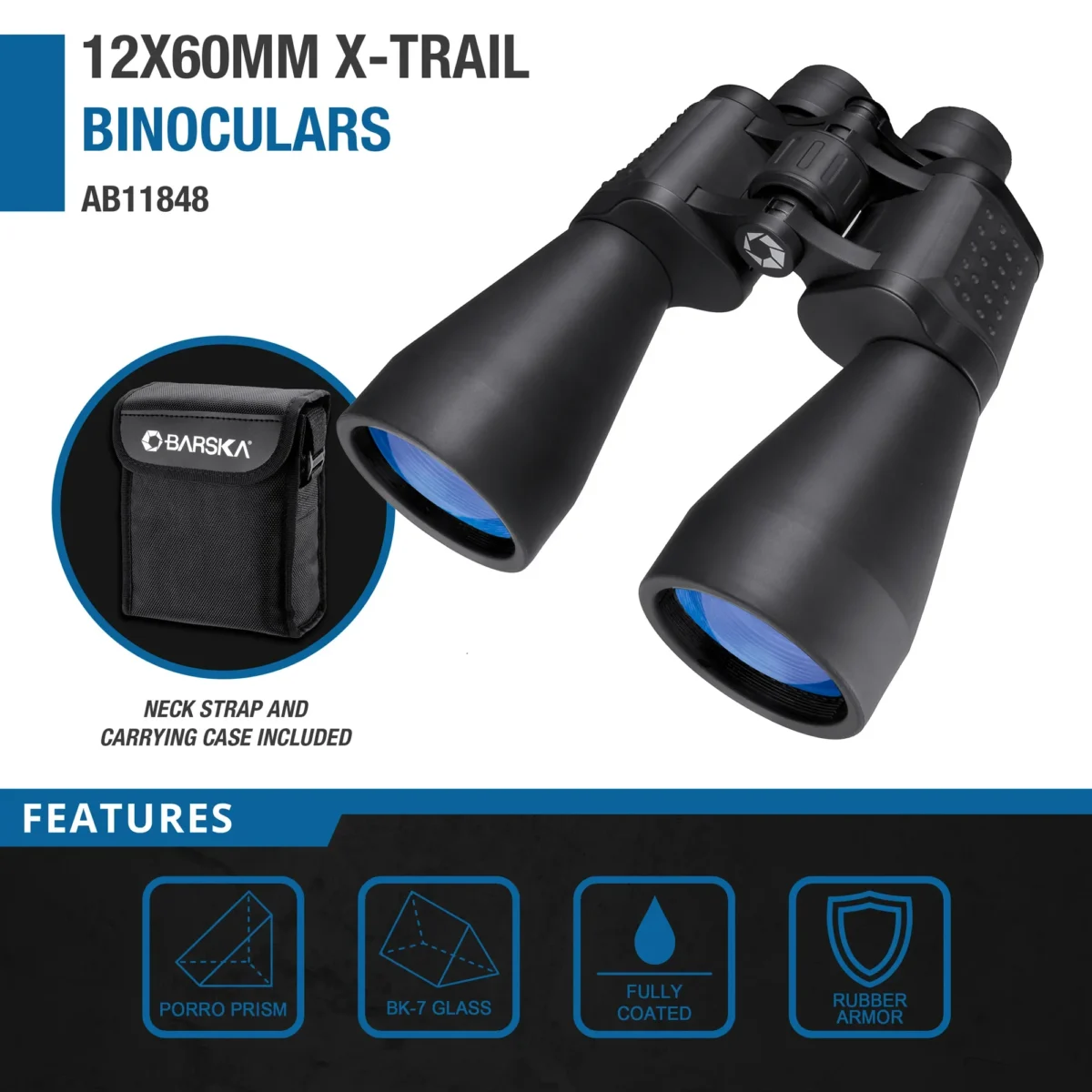 BARSKA (AB13648) 12x60mm X-Trail Binoculars - Image 3