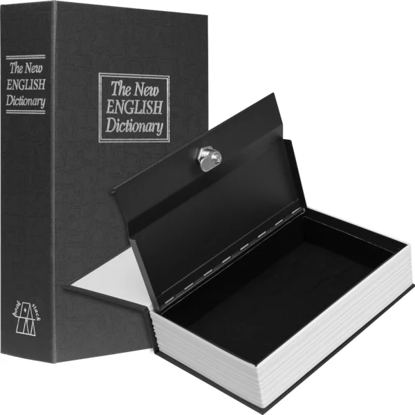 BARSKA (AX11680) Dictionary Book Lock Box with Key Lock, Black