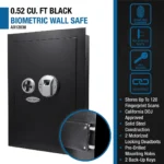 BARSKA (AX13034) 0.52 Cu. ft Black Biometric Wall Safe, Right/Left Opening - Image 8