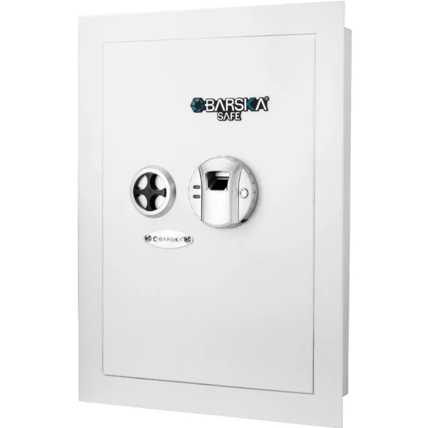 BARSKA (AX13030) 0.52 Cu. ft Right Opening Wall Safe, White