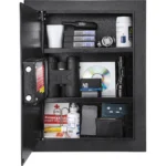 BARSKA (AX13034) 0.52 Cu. ft Black Biometric Wall Safe, Right/Left Opening - Image 4