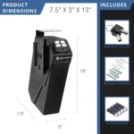 BARSKA (AX13092) Quick Access Biometric Keypad Handgun Desk Safe - Image 4