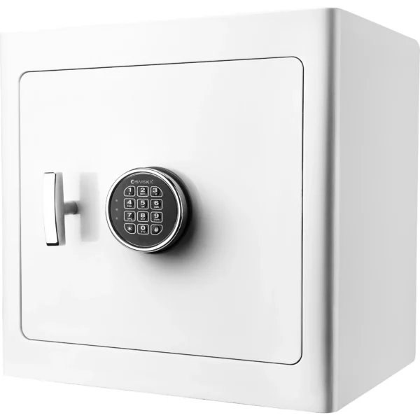BARSKA (AX13104) 1.01 Cu. ft Keypad Fireproof Jewelry Safe, White