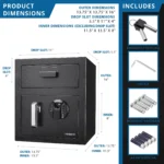BARSKA (AX13108) 0.72 Cu. ft Biometric Keypad Depository Safe - Image 5