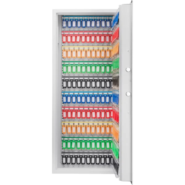 BARSKA (AX13368) 240 Capacity Adjustable Key Cabinet Digital Keypad Wall Safe, White