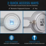 BARSKA (AX13494) 1.64 Cu. ft Biometric Fireproof Security Safe, Grey - Image 7