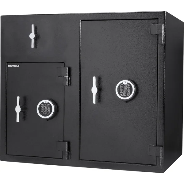 BARSKA (AX13522) 2.58/4.68 Cu. ft Dual Compartment Rotary Hopper Keypad Depository Safe