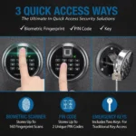 BARSKA (AX13646) 5.51 Cu. ft Quick Access 10 Rifle Biometric Keypad Rifle Safe - Image 7