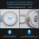 BARSKA (AX13738) 0.75 Cu. ft Biometric Fireproof Security Safe, White - Image 6
