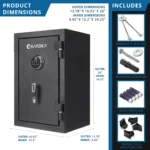BARSKA (AX13744) 2.02 Cu. ft Biometric Keypad Fire Resistant Safe  - Image 7