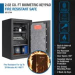 BARSKA (AX13744) 2.02 Cu. ft Biometric Keypad Fire Resistant Safe  - Image 6