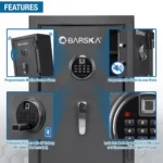 BARSKA (AX13744) 2.02 Cu. ft Biometric Keypad Fire Resistant Safe  - Image 5