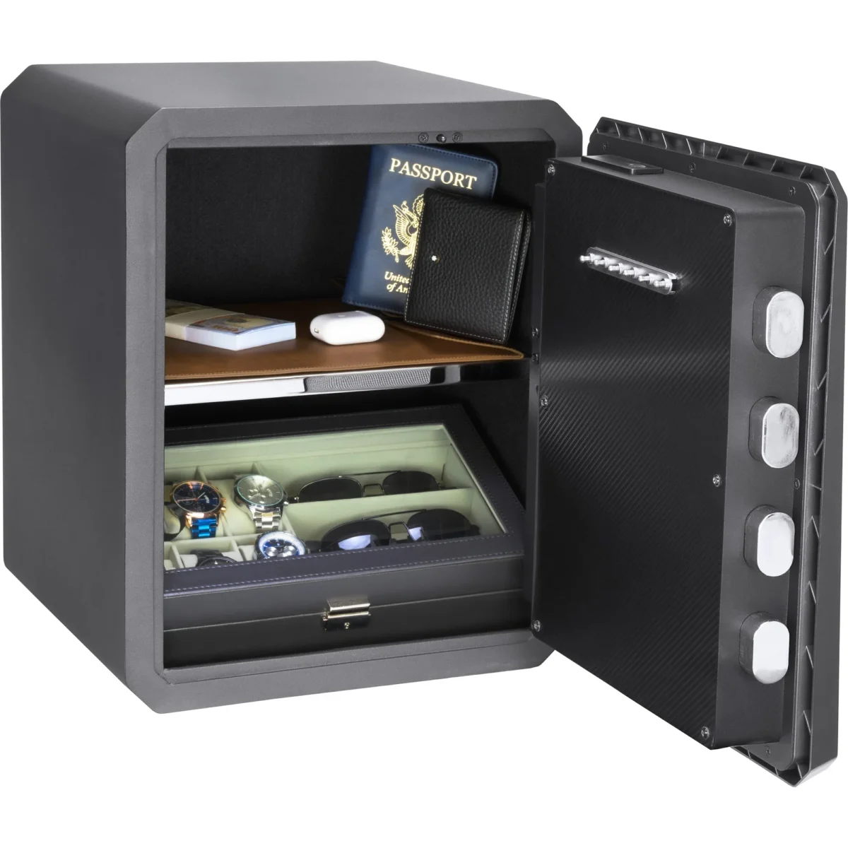 BARSKA (AX13936) Obsidian 1.15 Cu. ft 9-User Touchscreen Biometric Keypad Security Safe - Image 12