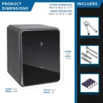 BARSKA (AX13936) Obsidian 1.15 Cu. ft 9-User Touchscreen Biometric Keypad Security Safe - Image 5