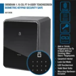BARSKA (AX13936) Obsidian 1.15 Cu. ft 9-User Touchscreen Biometric Keypad Security Safe - Image 4
