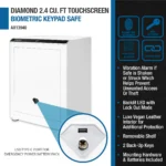 BARSKA (AX13940) Diamond 2.4 Cu. ft Touchscreen Biometric Keypad Security Safe - Image 6