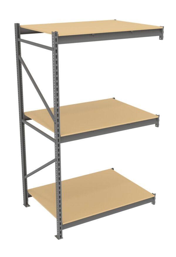 Tennsco (BU-483684PA) Bulk Storage Rack Adder Unit With Particleboard Decking