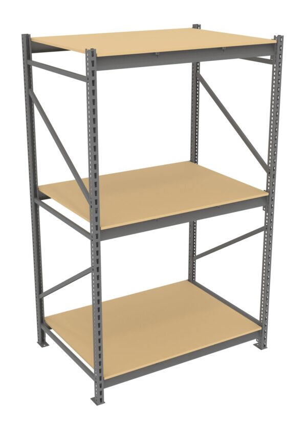 Tennsco (BU-483684PS) Bulk Storage Rack Starter Unit With Particleboard Decking