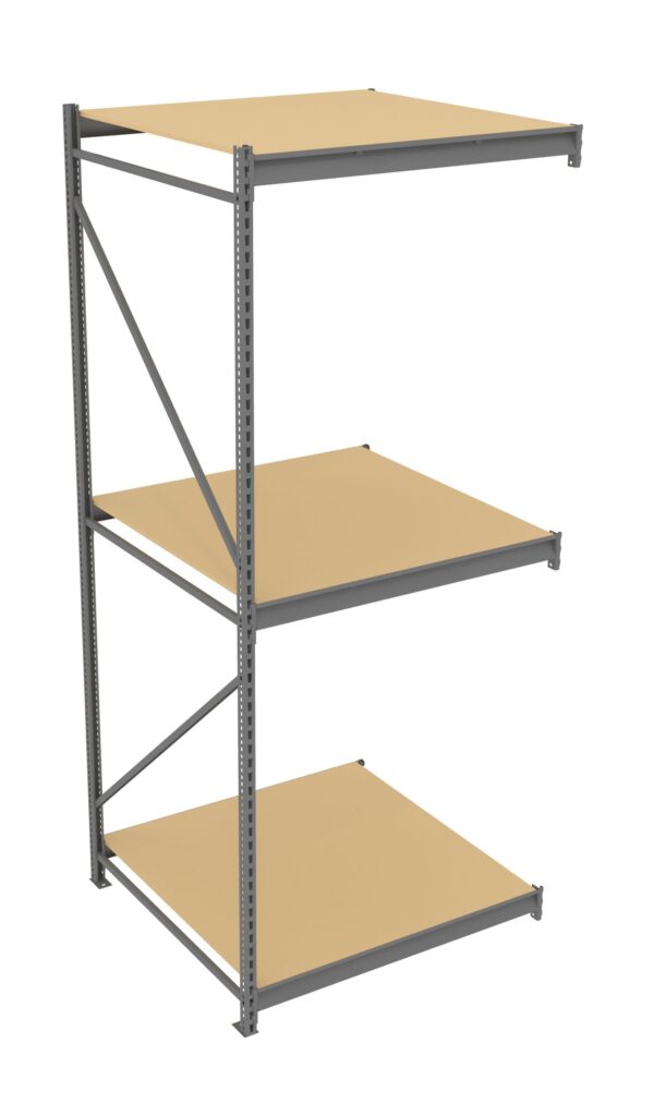 Tennsco (BU-4848120PA) Bulk Storage Rack Adder Unit With Particleboard Decking