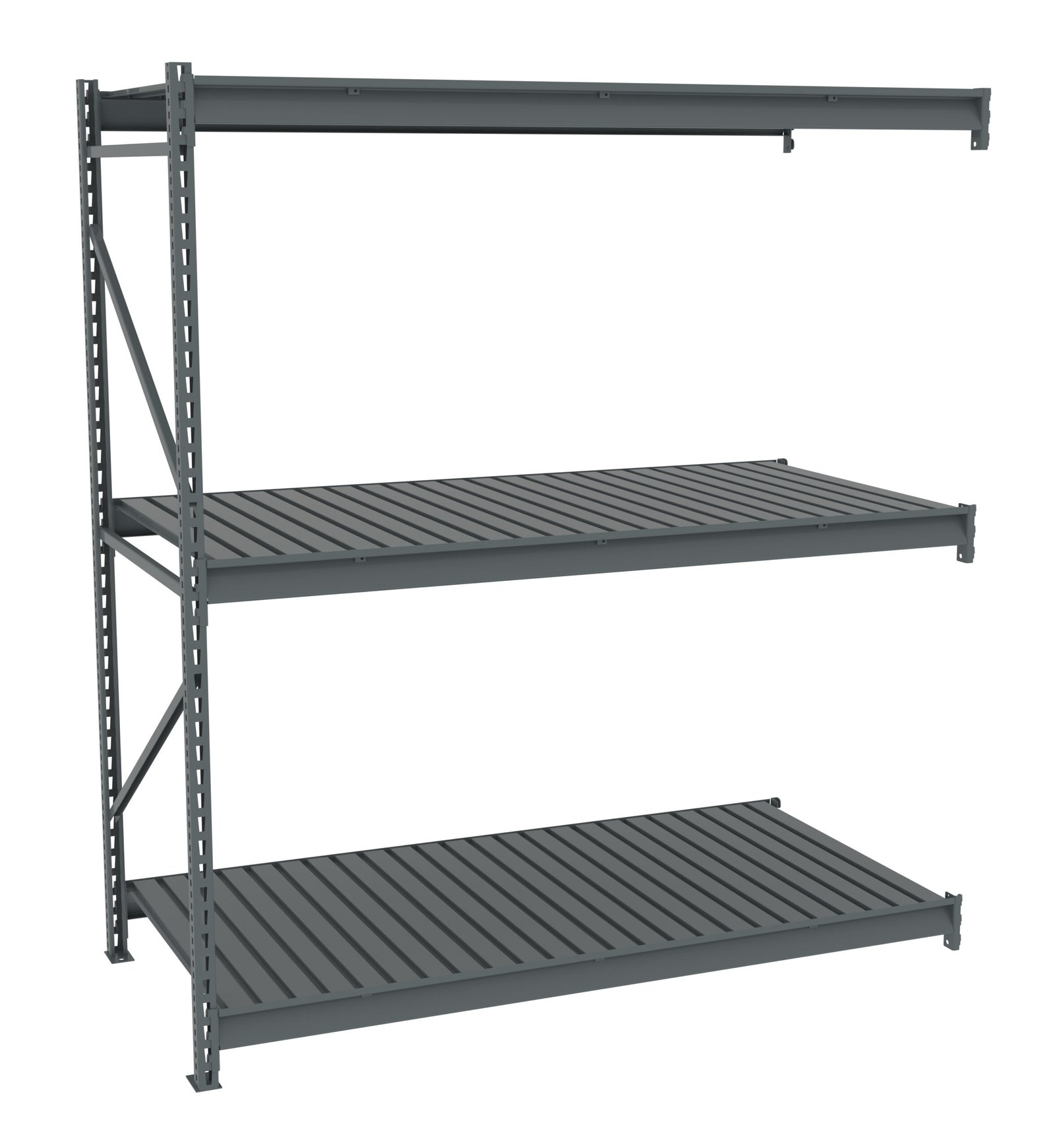 BU-723684CA-scaled-1.jpg Tennsco (BU-723696CA) Bulk Storage Rack Adder Unit With Corrugated Decking - Image 1