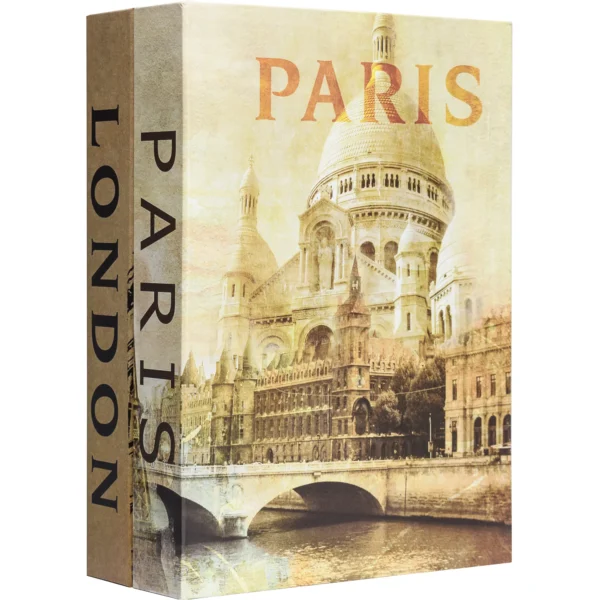 BARSKA (CB12470) Paris & London Series Dual Book Lock Boxes with Key Lock