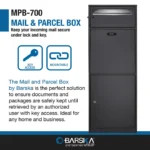 BARSKA (CB13704) MPB-700 Dual Compartment Locking Mail and Parcel Box - Image 4