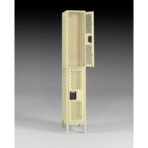 Tennsco (VDL-151836-1) Double Tier Ventilated Locker - One Wide With Legs (Assembled) - VDL-151836-1