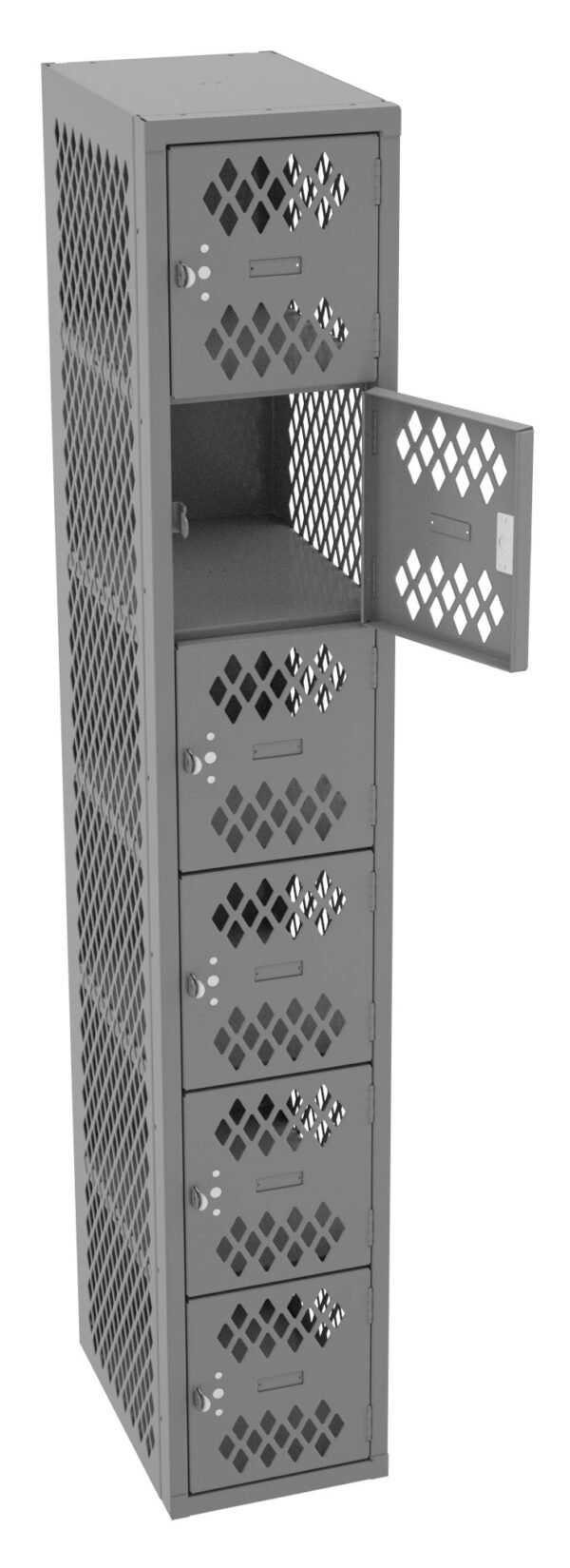Tennsco (VBL6-1218-A) 6 High Ventilated Box Locker - One Wide , No Legs (Assembled) - VBL6-1218-A