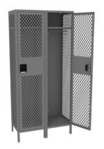 Tennsco (VSL-181872-2) Single Tier Ventilated Locker - Two Wide With Legs (Assembled) - VSL-181872-2