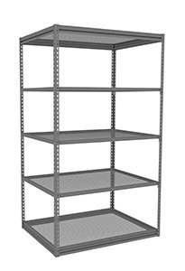 Tennsco (ZM7-4836S-5PD) Z-Line Perforated Steel Shelving Starter Unit -ZM7-4836S-5PD - 48"w x 36"d x 84"h