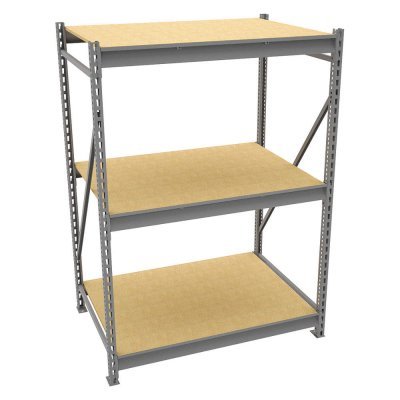 Tennsco (BU-484884PS) Bulk Storage Rack Starter Unit With Particleboard Decking - BU-484884PS - 48"w x 48"d x 84"h