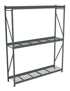 Tennsco (BU-9624120WS) Bulk Storage Rack Starter Unit Wire Decking - BU-9624120WS - 96"w x 24"d x 120"h