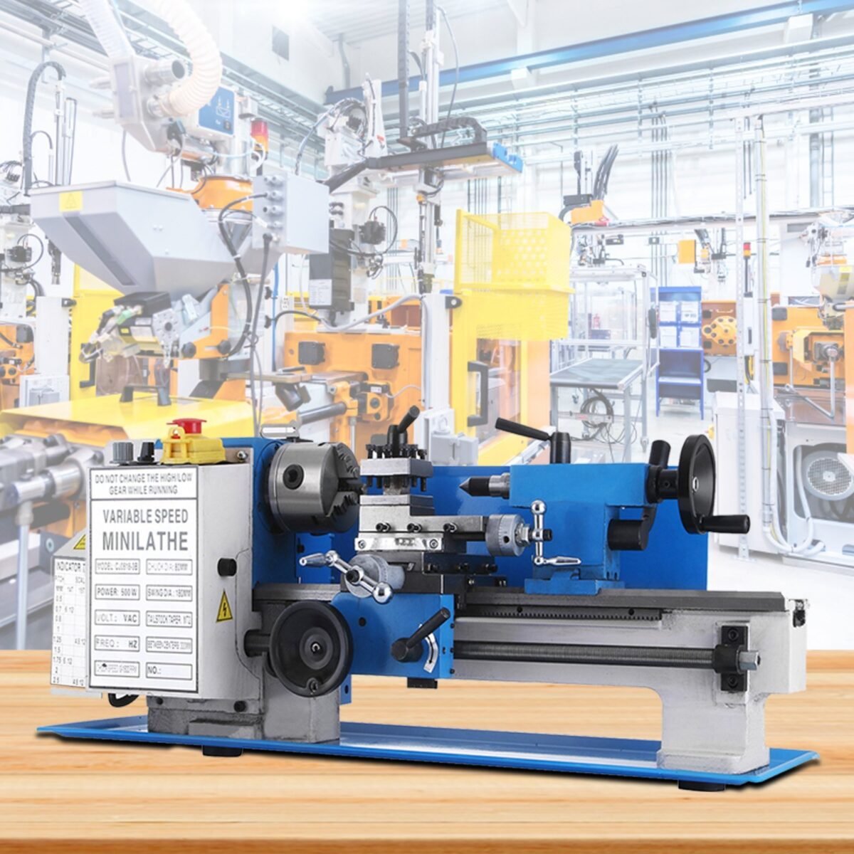 VEVOR Metal Lathe 7 x 12 Inch, Precision Mini Metal Lathe 2250 RPM 400W Variable Speed, Mini Lathe Precision Bench Top Metal Working Lathe for Various Types of Metal Turning - Image 6