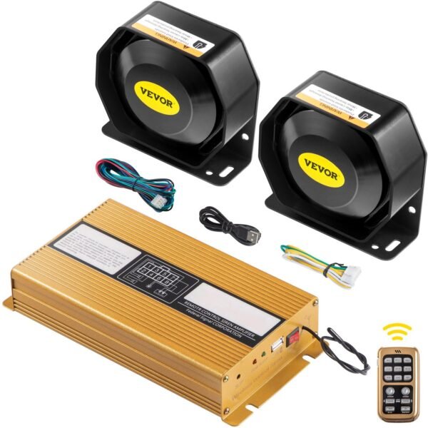 VEVOR 400W 8 Sound Loud Car Warning Alarm