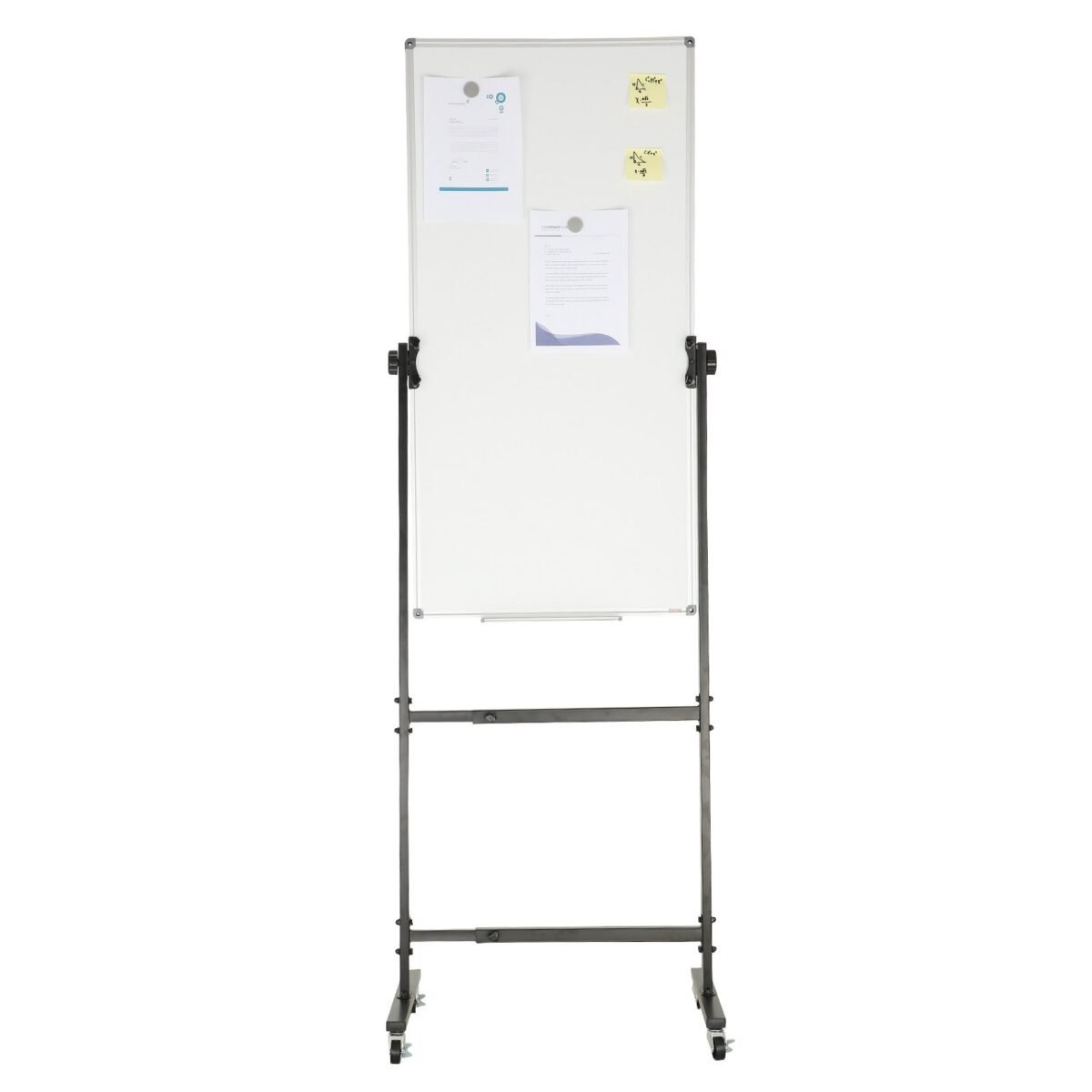 VEVOR Rolling Magnetic Whiteboard, Double-sided Mobile Whiteboard 24x48 Inches, Adjustable Height Dry Erase Board with Wheels, 1 Magnetic Erase & 3 Dry Erase Markers & Movable Tray for Office School - Image 4