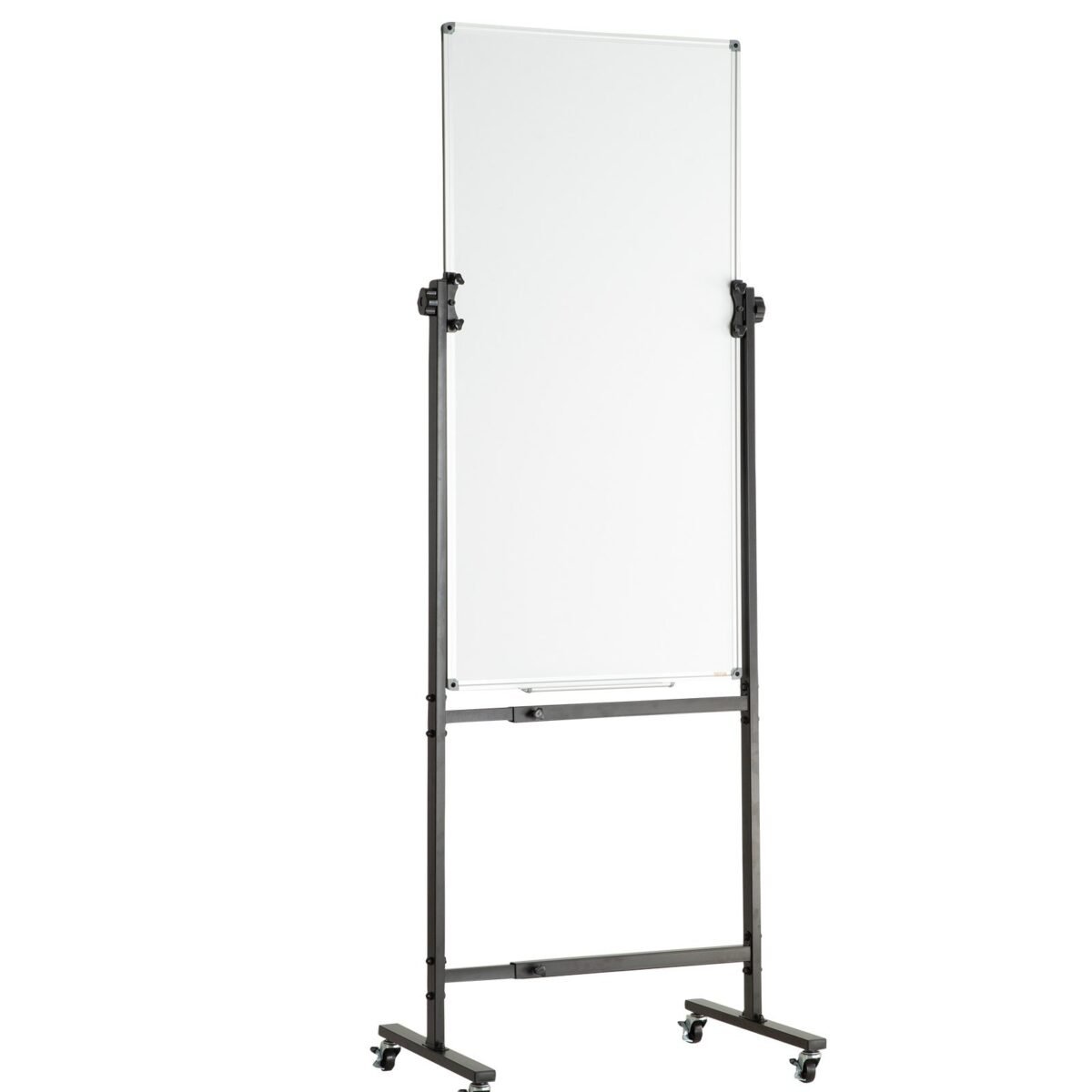 VEVOR Rolling Magnetic Whiteboard, Double-sided Mobile Whiteboard 24x48 Inches, Adjustable Height Dry Erase Board with Wheels, 1 Magnetic Erase & 3 Dry Erase Markers & Movable Tray for Office School - Image 3