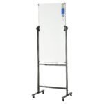 VEVOR Rolling Magnetic Whiteboard, Double-sided Mobile Whiteboard 24x48 Inches, Adjustable Height Dry Erase Board with Wheels, 1 Magnetic Erase & 3 Dry Erase Markers & Movable Tray for Office School - Image 5